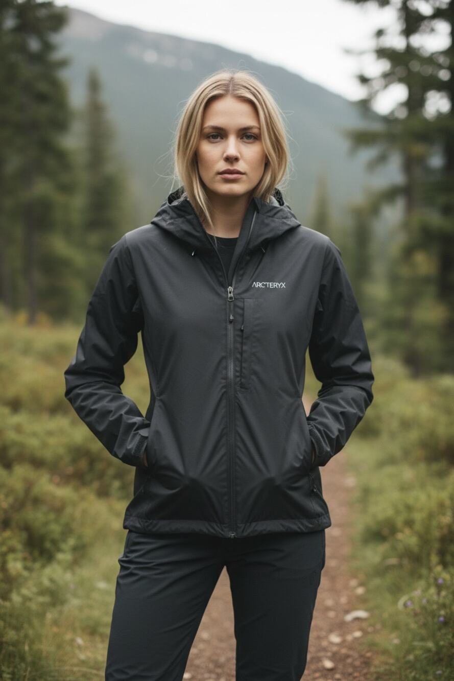 ARC'TERYC Jacket Size M Black Womens Pockets Warm Goretex Primaloft